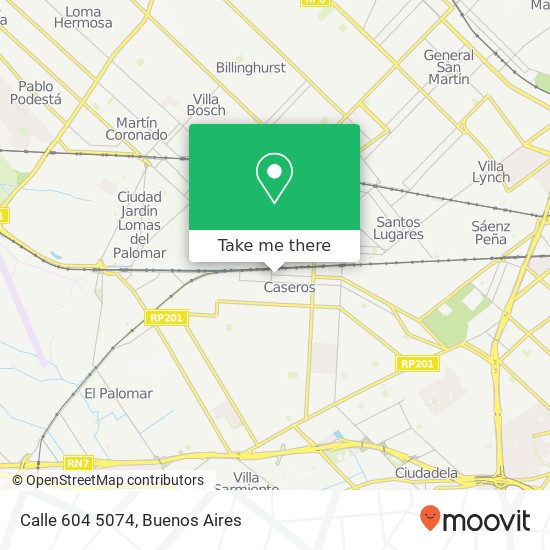 Mapa de Calle 604 5074