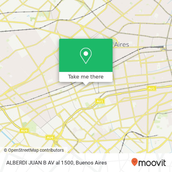 ALBERDI  JUAN B   AV  al 1500 map