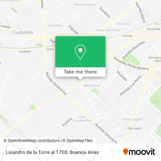 Mapa de Lisandro de la Torre al 1700