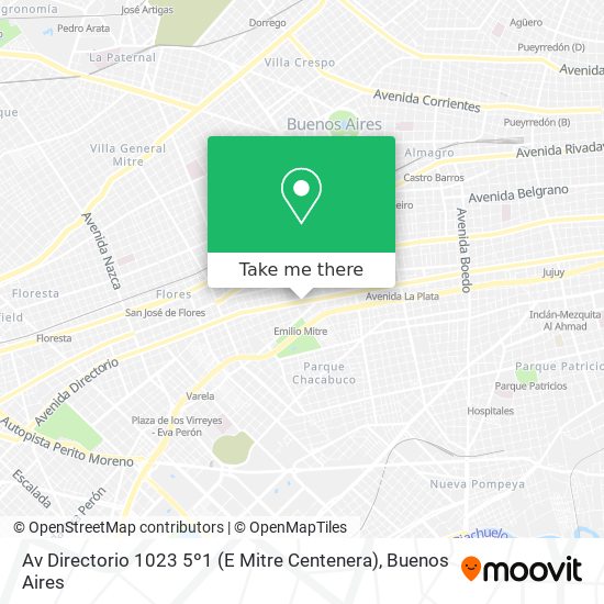 Av  Directorio 1023  5º1 (E  Mitre   Centenera) map