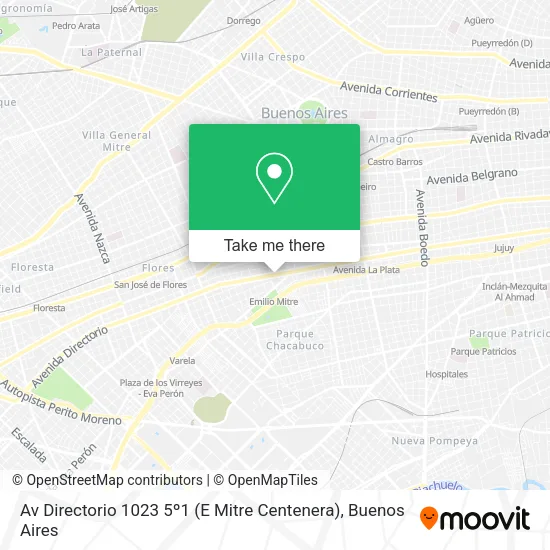 Mapa de Av  Directorio 1023  5º1 (E  Mitre   Centenera)