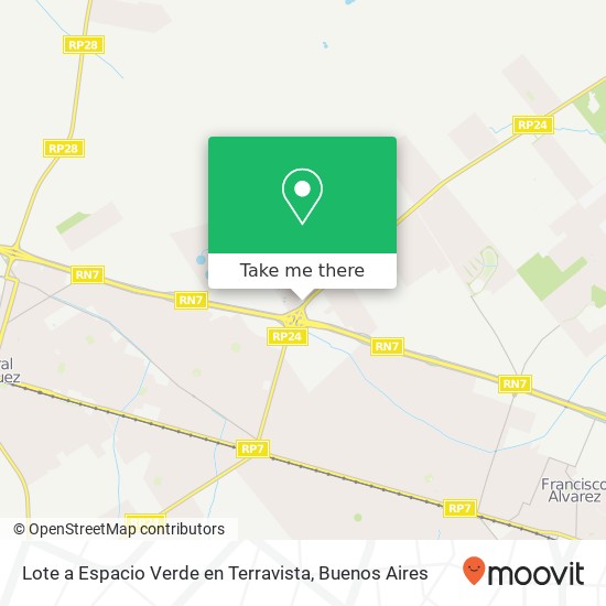 Lote a Espacio Verde en Terravista map