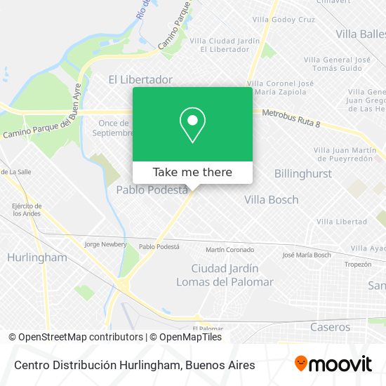 Centro Distribución Hurlingham map