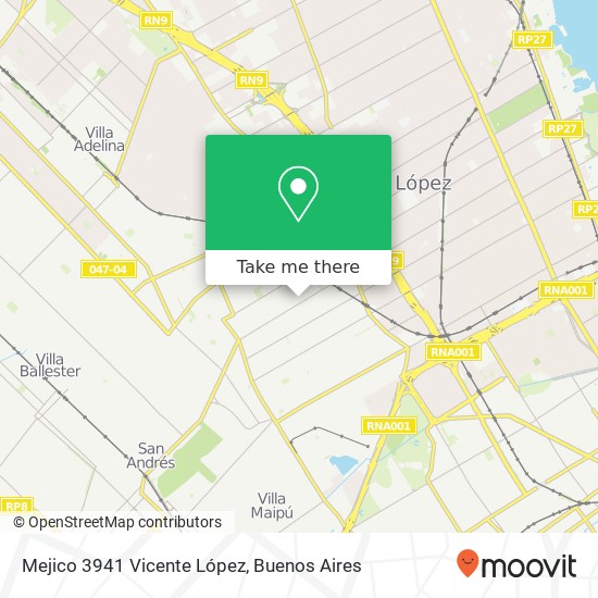 Mejico 3941  Vicente López map