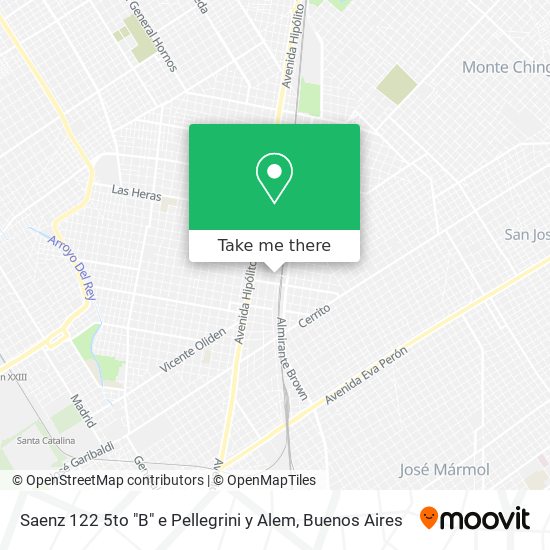 Saenz 122  5to  "B" e  Pellegrini y Alem map
