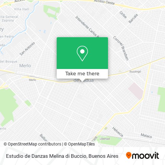 Mapa de Estudio de Danzas Melina di Buccio