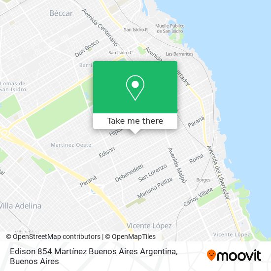 Mapa de Edison 854  Martínez  Buenos Aires  Argentina