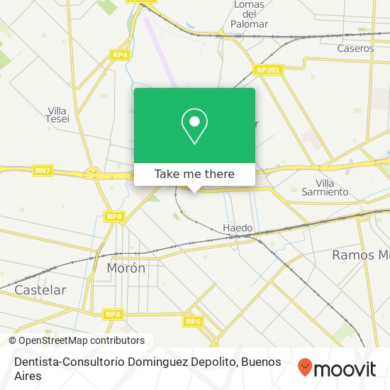 Dentista-Consultorio Dominguez Depolito map