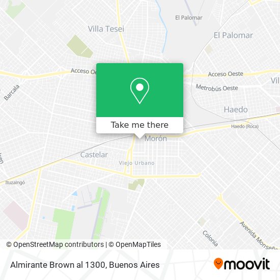 Mapa de Almirante Brown al 1300