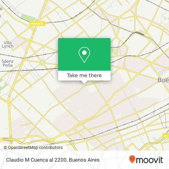 Claudio M Cuenca al 2200 map