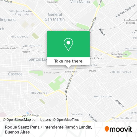 Roque Sáenz Peña / Intendente Ramón Landín map