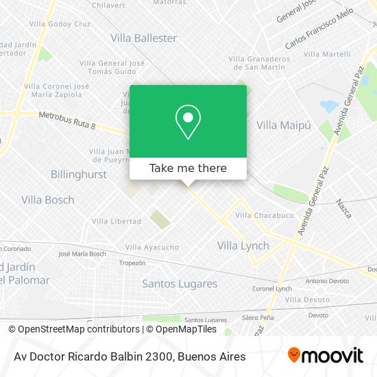 Av  Doctor Ricardo Balbin 2300 map