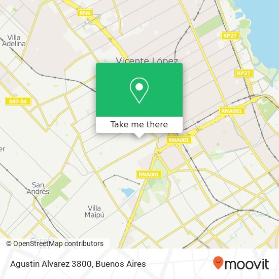 Agustin Alvarez 3800 map