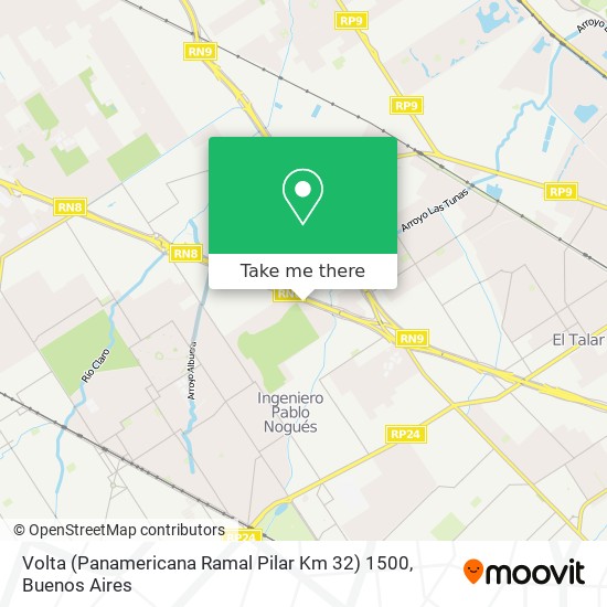 Volta (Panamericana Ramal Pilar Km 32) 1500 map