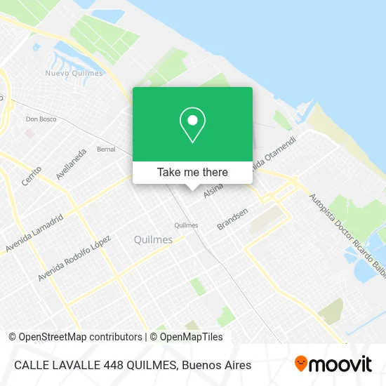 CALLE LAVALLE 448 QUILMES map