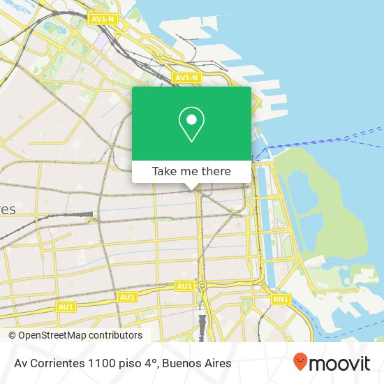 Av  Corrientes 1100  piso 4º map