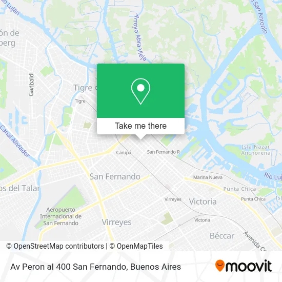 Av  Peron al 400  San Fernando map