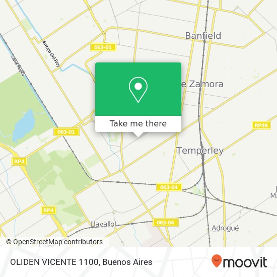 OLIDEN  VICENTE 1100 map