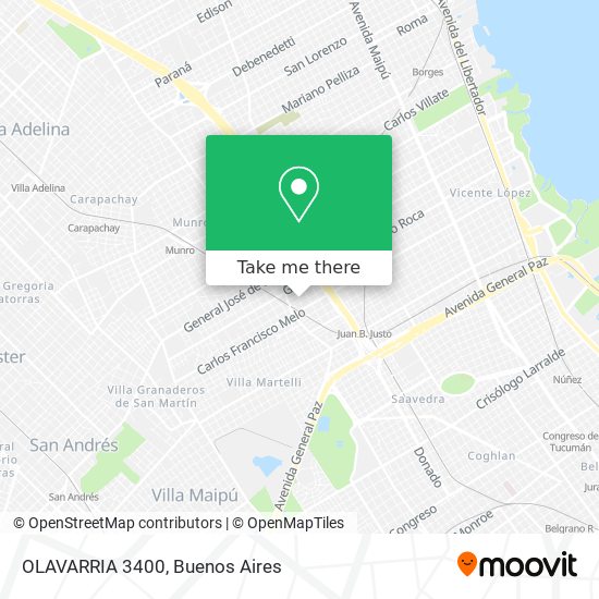 Mapa de OLAVARRIA 3400