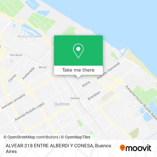 ALVEAR 318 ENTRE ALBERDI Y CONESA map