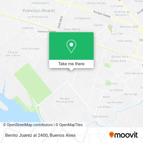 Mapa de Benito Juarez al 2400