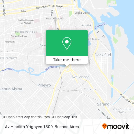 Av  Hipólito Yrigoyen 1300 map