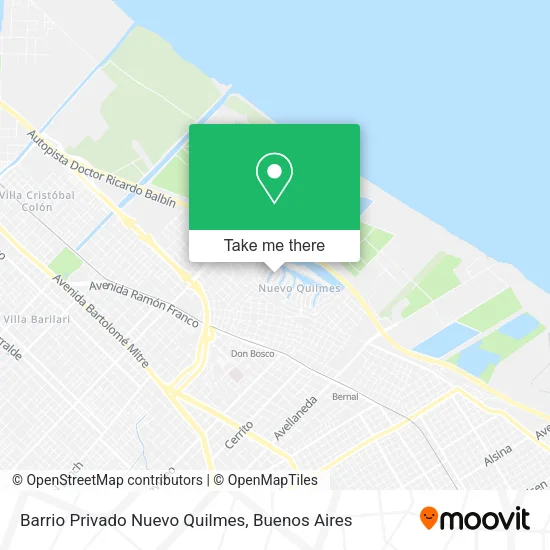 Mapa de Barrio Privado Nuevo Quilmes