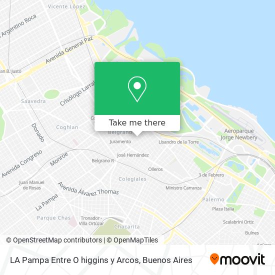 LA Pampa Entre O higgins y Arcos map
