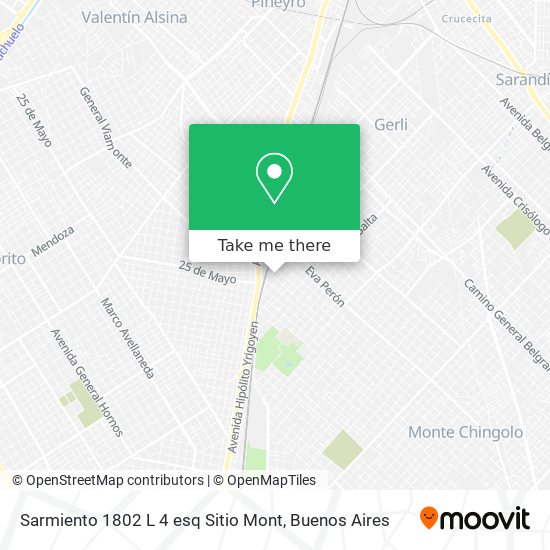 Sarmiento  1802 L 4 esq Sitio Mont map