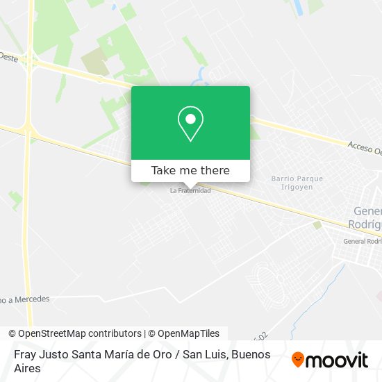 Mapa de Fray Justo Santa María de Oro / San Luis