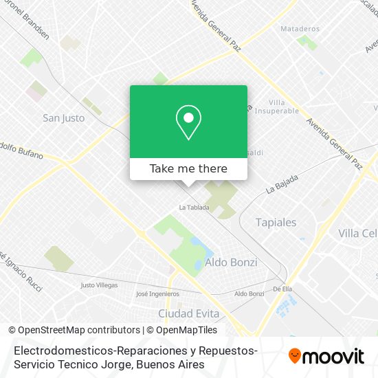 Electrodomesticos-Reparaciones y Repuestos-Servicio Tecnico Jorge map