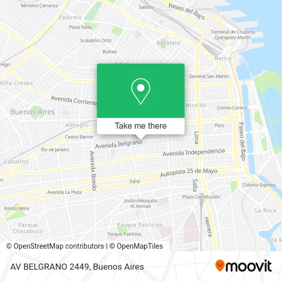 Mapa de AV  BELGRANO 2449