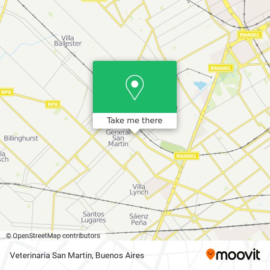 Veterinaria San Martin map