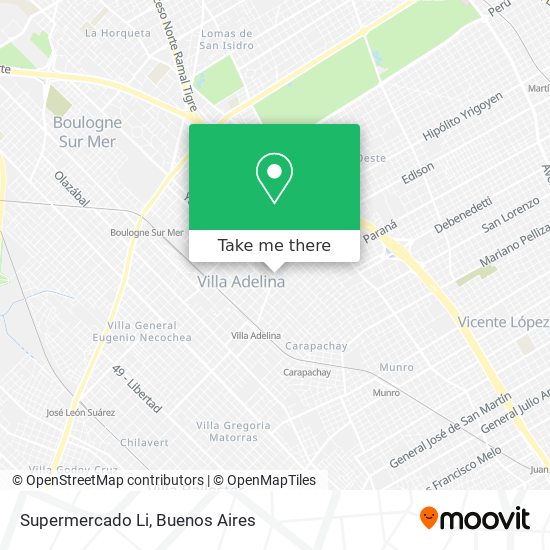 Supermercado Li map