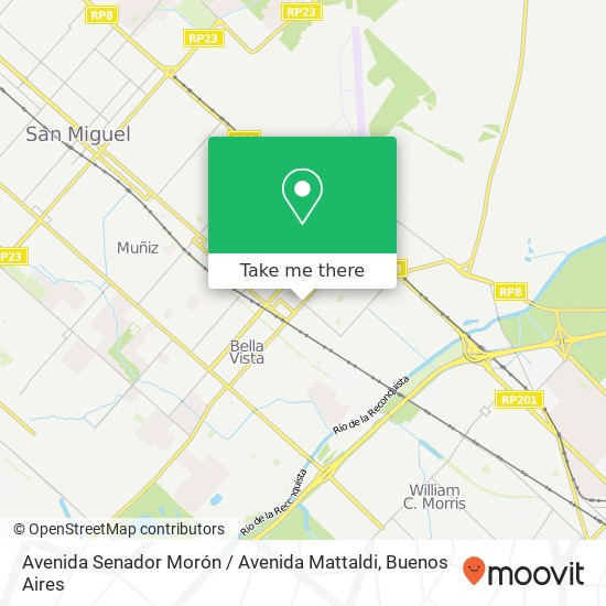 Mapa de Avenida Senador Morón / Avenida Mattaldi