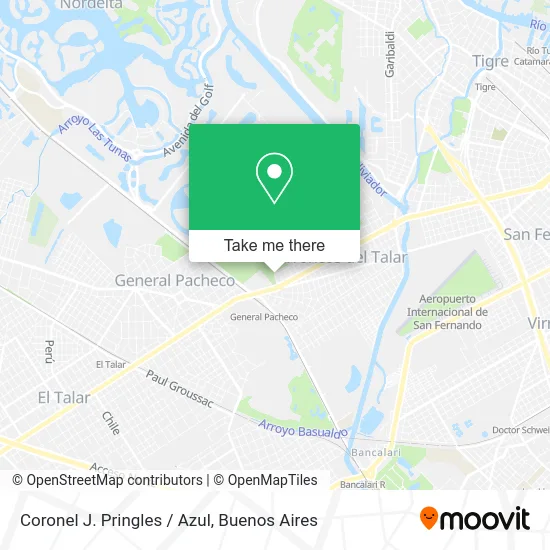 Coronel J. Pringles / Azul map