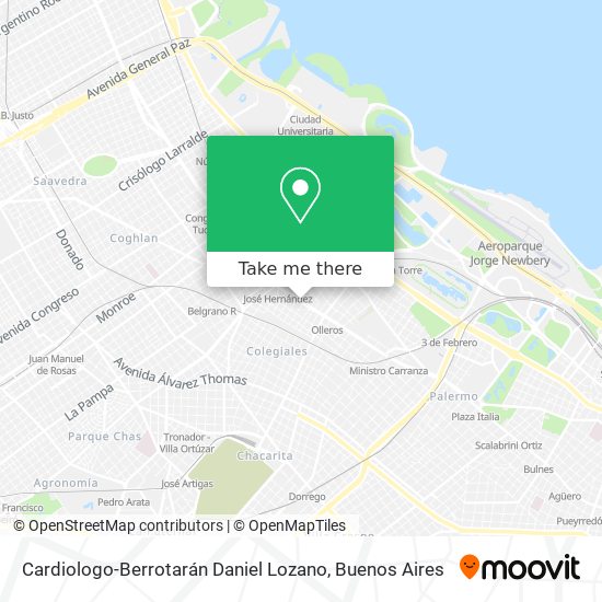 Mapa de Cardiologo-Berrotarán Daniel Lozano