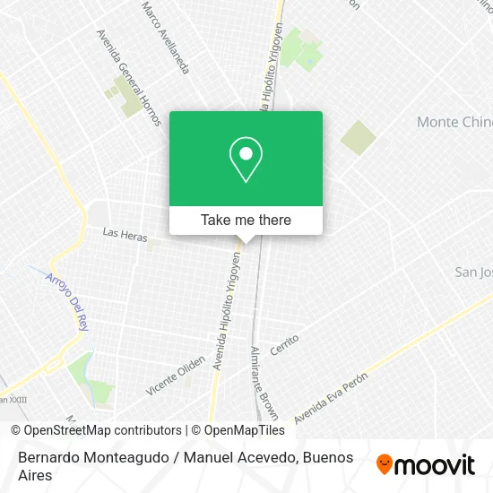 Mapa de Bernardo Monteagudo / Manuel Acevedo