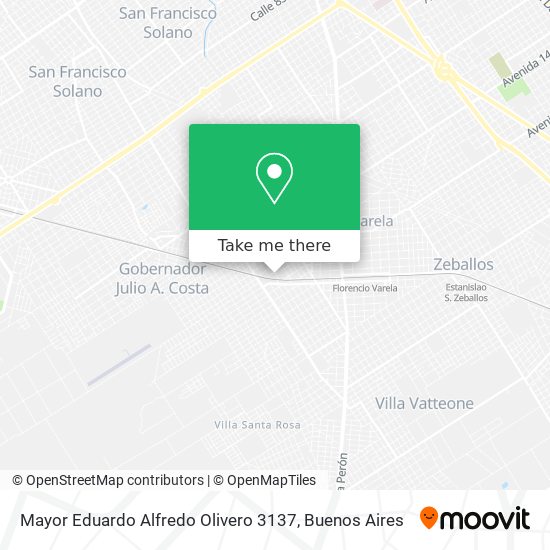 Mapa de Mayor Eduardo Alfredo Olivero 3137