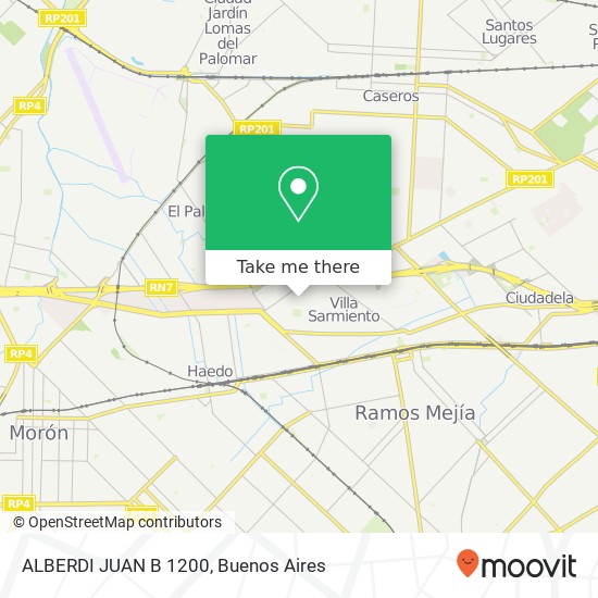 ALBERDI  JUAN B 1200 map