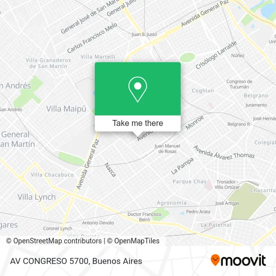 Mapa de AV CONGRESO  5700