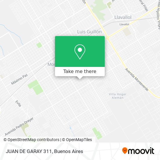 JUAN DE GARAY 311 map