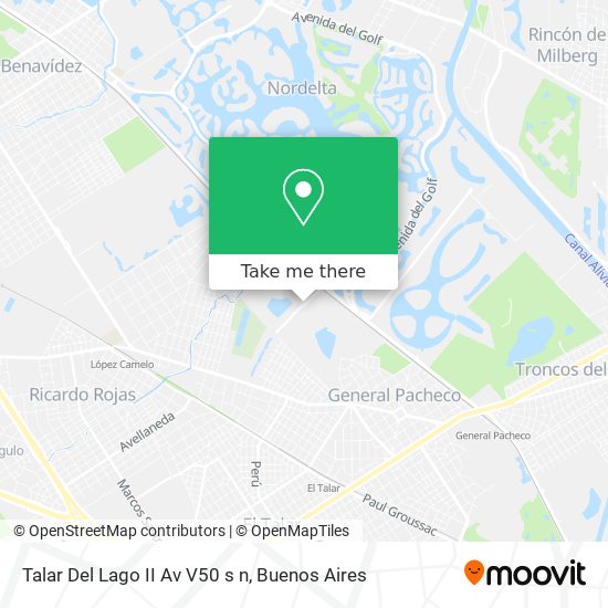 Mapa de Talar Del Lago II   Av  V50 s n