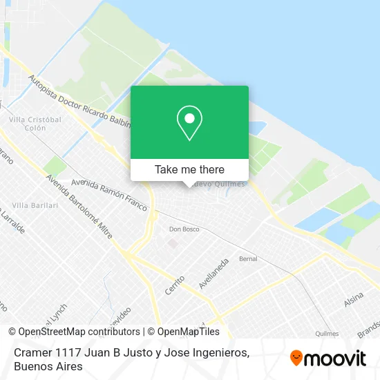 Mapa de Cramer 1117 Juan B Justo y Jose Ingenieros