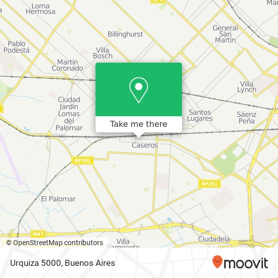 Urquiza 5000 map