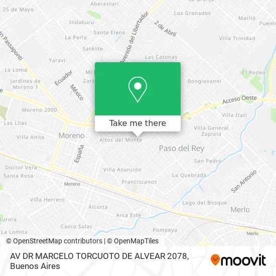 Mapa de AV  DR  MARCELO TORCUOTO DE ALVEAR 2078