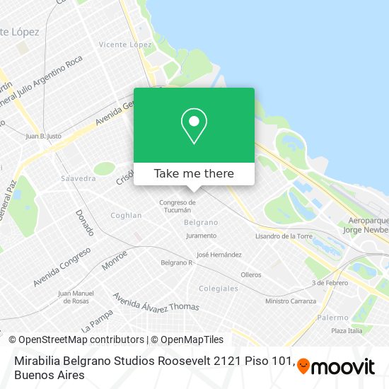 Mirabilia Belgrano   Studios   Roosevelt 2121   Piso 101 map