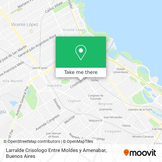 Mapa de Larralde  Crisologo Entre Moldes y Amenabar