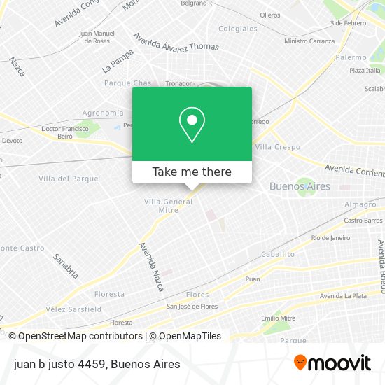 juan b justo 4459 map