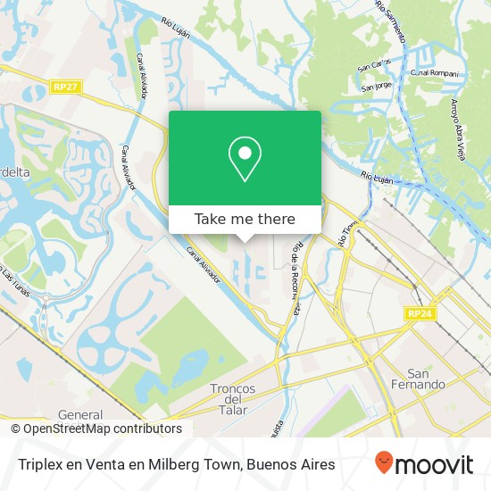 Mapa de Triplex en Venta en  Milberg Town